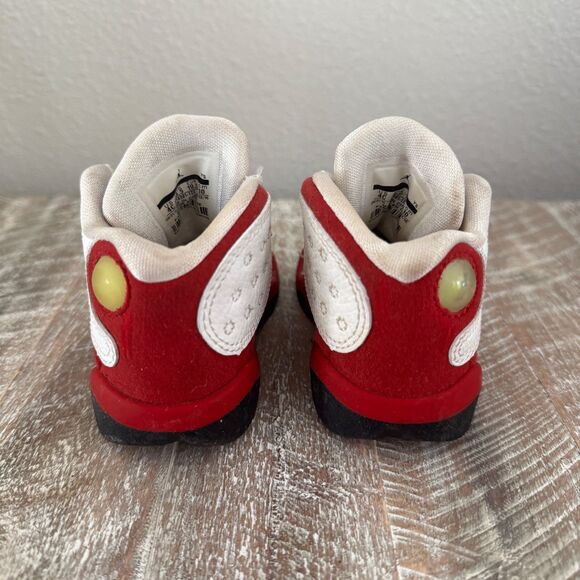 Nike Air Jordan 13 Retro BT Toddler Size 4c Sneakers White Black Red 414581-122 - Picture 4 of 11